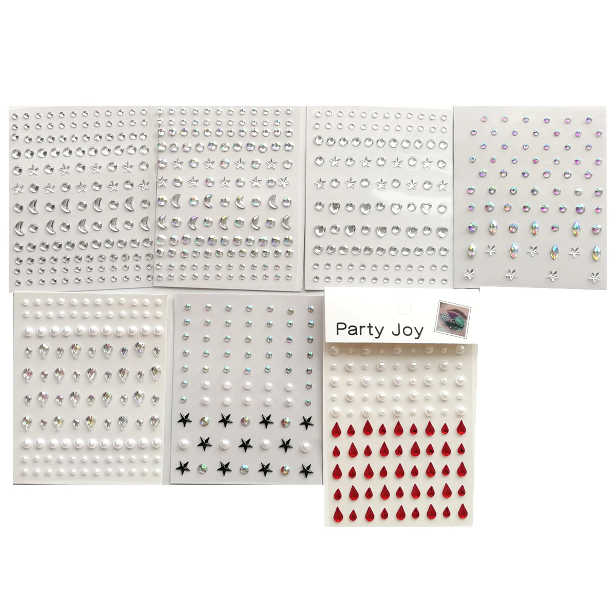 

1Sheet Rhinestone sticker Imitation Pearl Acrylic Decal Self Adhesive Stickers Surface decorative 3D Face Jewels Eyeshadow Stick