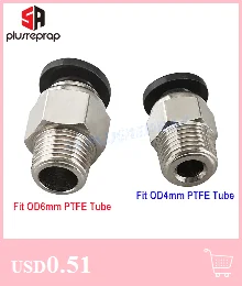 Throat M6 26 mm für V6 Wade Short Distance Heat Break Hotend 1,75/3,00 mm Filament Edelstahl 3D-Druckerteile – Detail 6