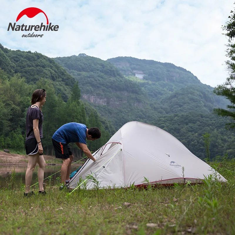 Naturehike 클라우드 업 몽가 스타 리버 2 인용 캠핑 텐트, 초경량 배낭 텐트, 하이킹 여행 텐트, 무료 매트 포함