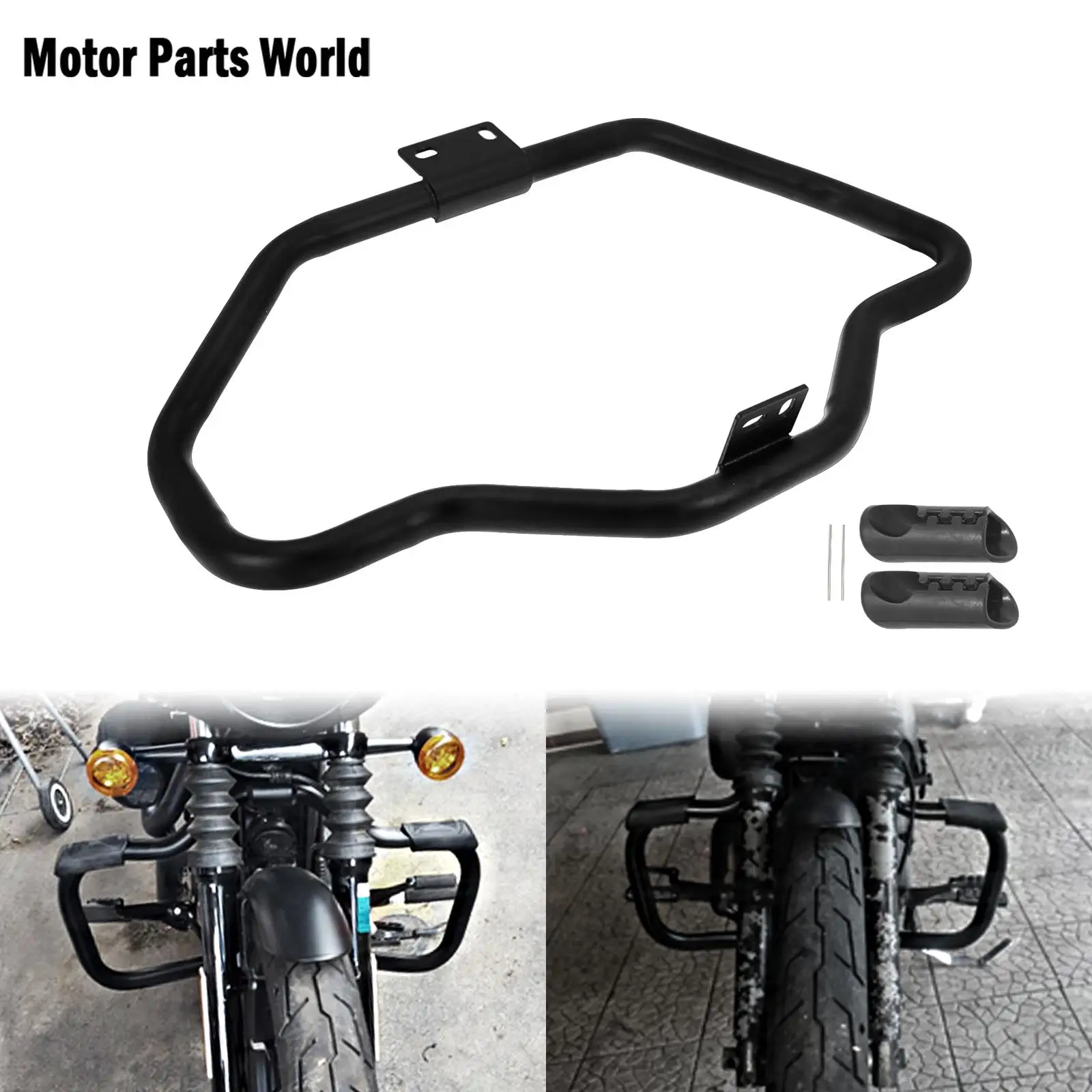 

Motorcycle Highway Crash Bar Front Engine Guard Black For Harley Sportster XL 1200 883 48 72 Iron Roadster SuperLow Custom