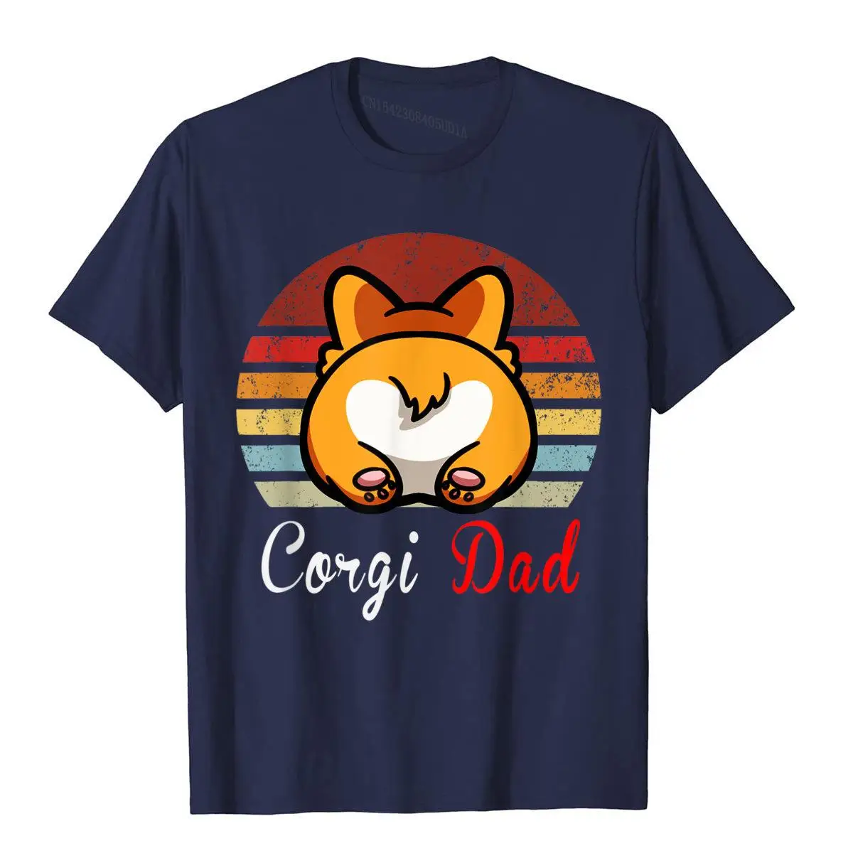 Vintage Retro Corgi Dog Love-R Dad Mom Boy Girl Funny T-Shirt Cotton Tees For Men Printing T Shirts Gift Popular