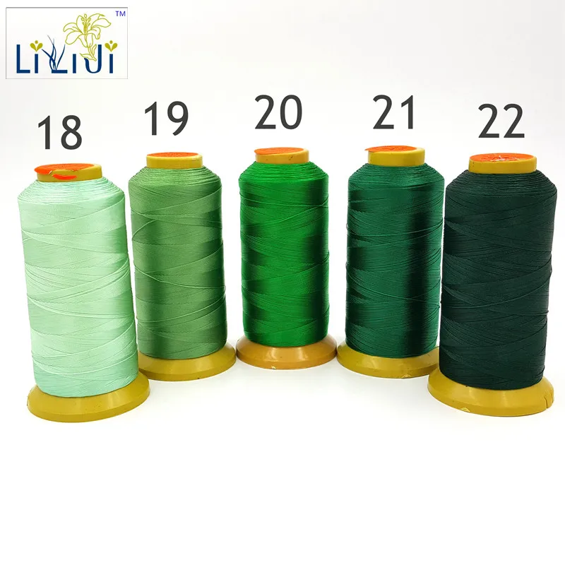 LiiJi Unique Silk Nylon DIY Making Thread Green Color  0.2mm approx 1080M For Small beads/Tassel No.18-22