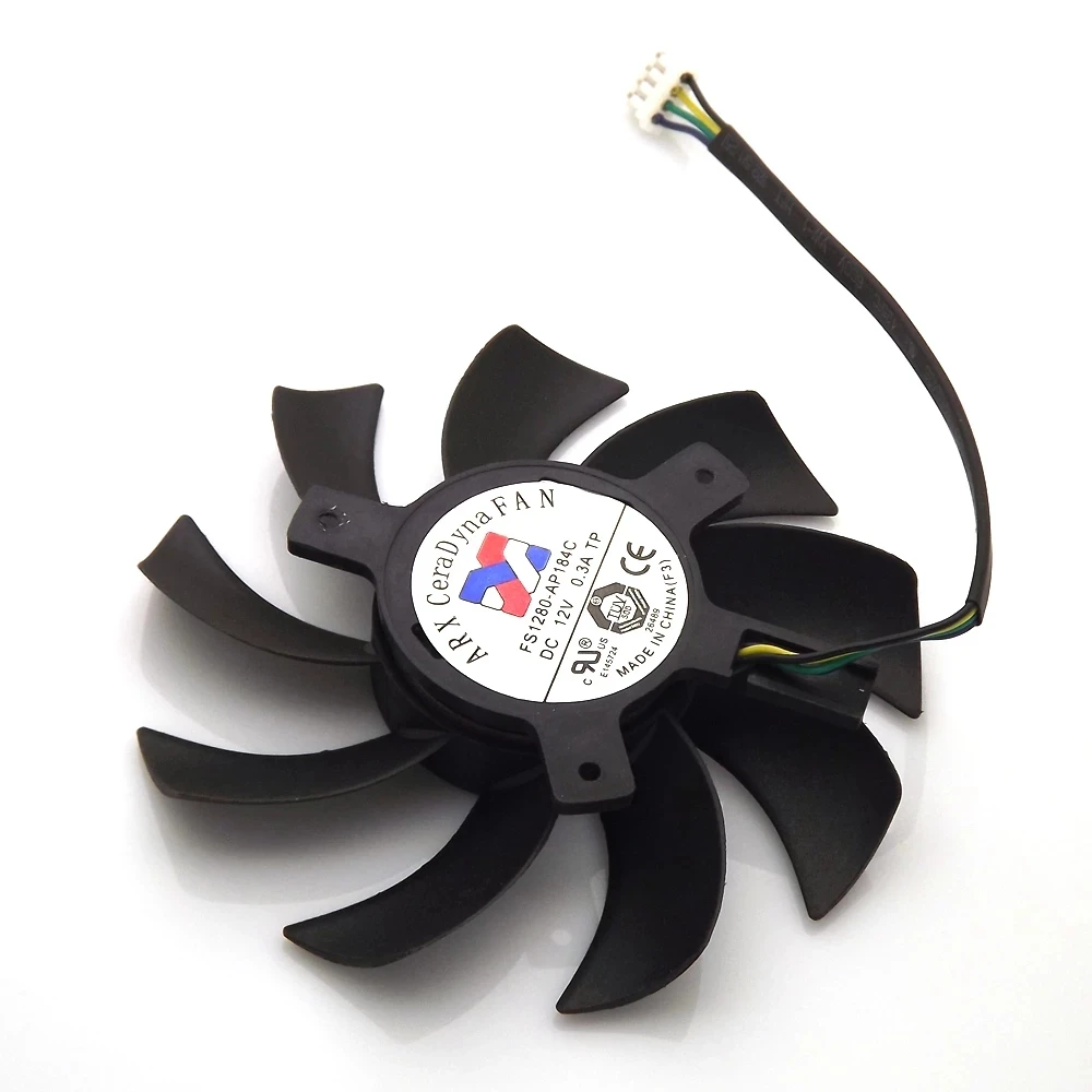 Ventilador de refrigeración para tarjeta gráfica/de vídeo, 4 cables, 4 pines, DC12V, 0.3A, 83mm, 40x40x40mm, para Sapphire HD7750, HD7770