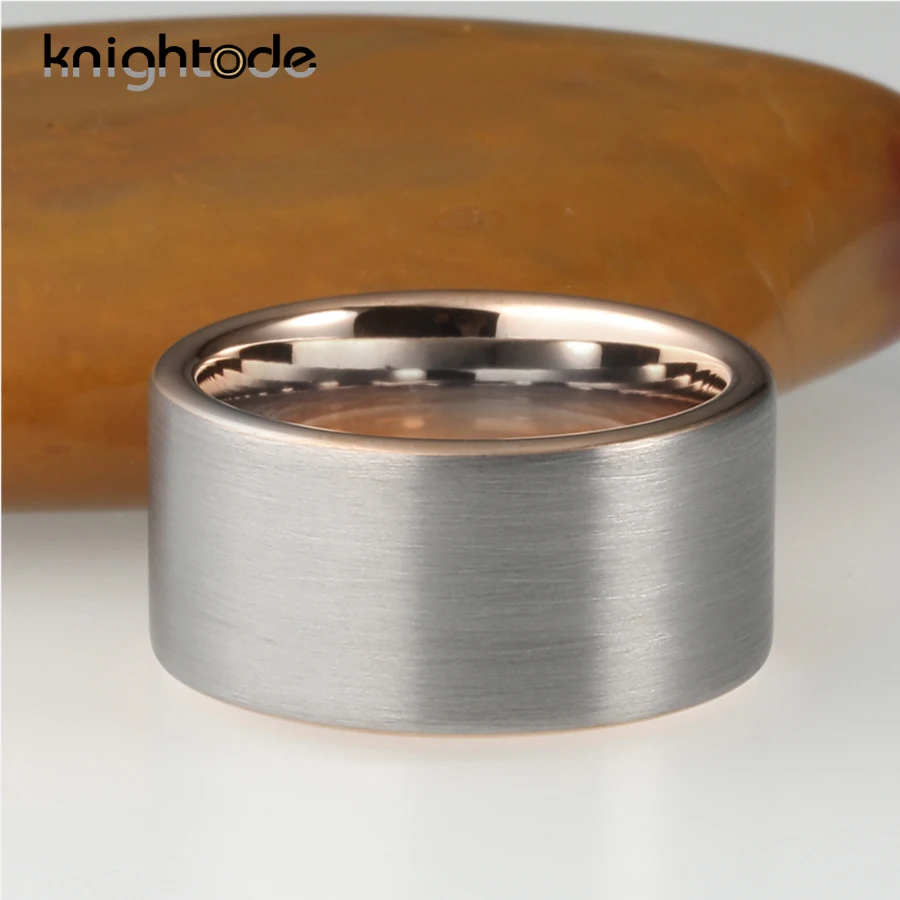 12mm Width Big Thumb Tungsten Carbide Rings Fashion Men Party Ring Jewelry Flat Brushed Finish Comfort Fit