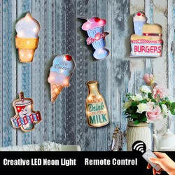 Vintage LED Neon Light Sign, Remote Control, Advertising Sign, Home, Bar, Pub, Restaurant, Cafe, Wall Decoration, N169