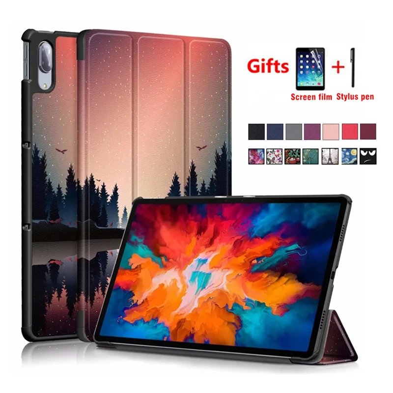 

For Lenovo Tab P11 Pro Case TB-J716F 11.5" Folding Magnetic Stand Cover For Lenovo P11 Plus 2021 TB-J607F Tablet Case+Film+Pen