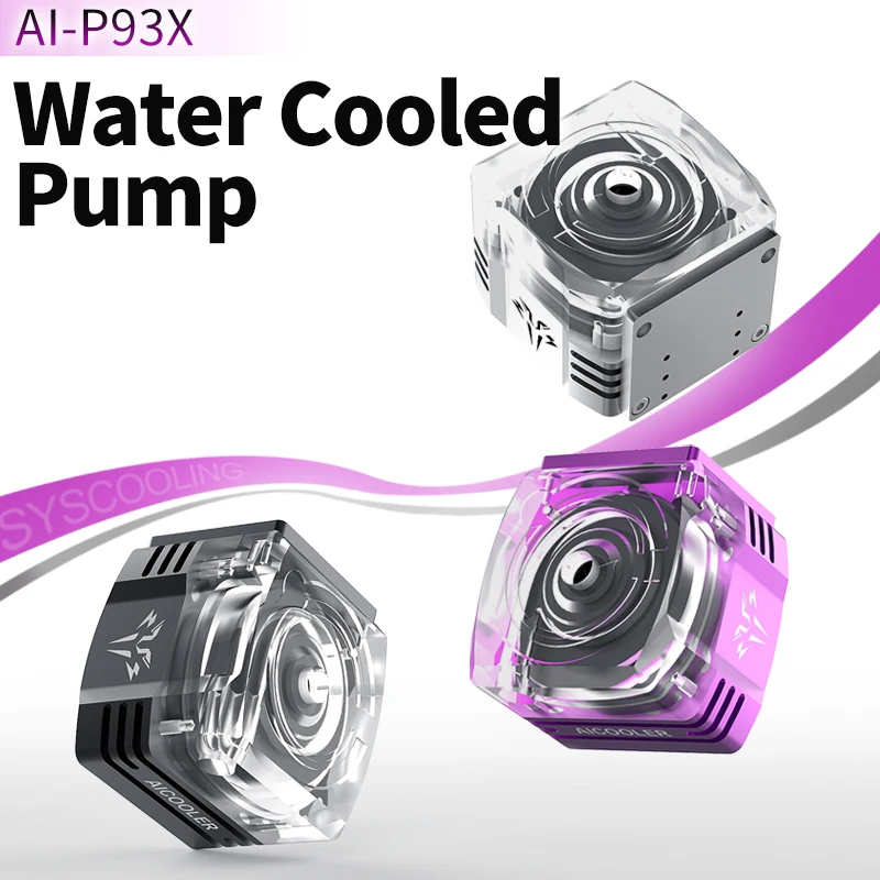 Syscooling P93X liquid cooling pump DC 12V 1300L/H support PWM with RGB for water cooling system