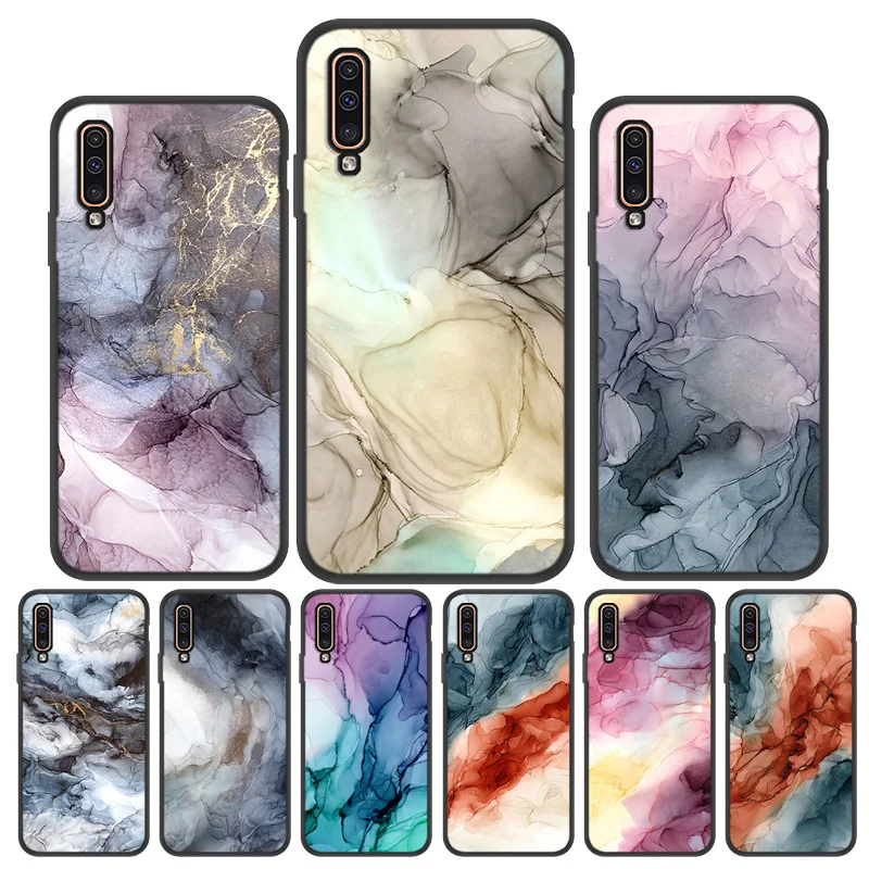 Phone Case For Samsung Galaxy A50 Cases Silicon Cover On Samsung A10 A20 A30 A40 Galaxy A60 A70 A90 Marble Soft TPU Bumper