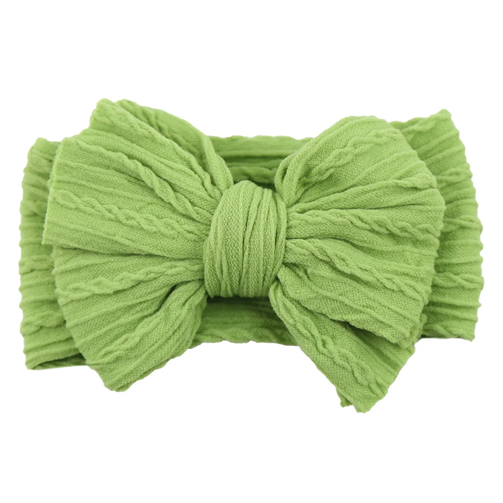 Solid Cable Bow Baby Headband, Kids Hair Accessories
