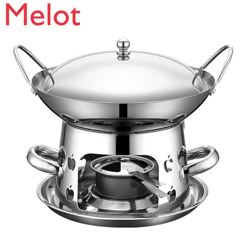 

Alcohol Griddle Pot Furnace Commercial Small Hot Pot Household for Single Use Solid Hot Pot Stove Set Pots for Cooking Pots Set