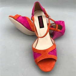 Zapatos clásicos de tacón alto para baile Flamenco, calzado de Tango de Argentina, calzado para praquess, MST6234BORS, suela dura de cuero