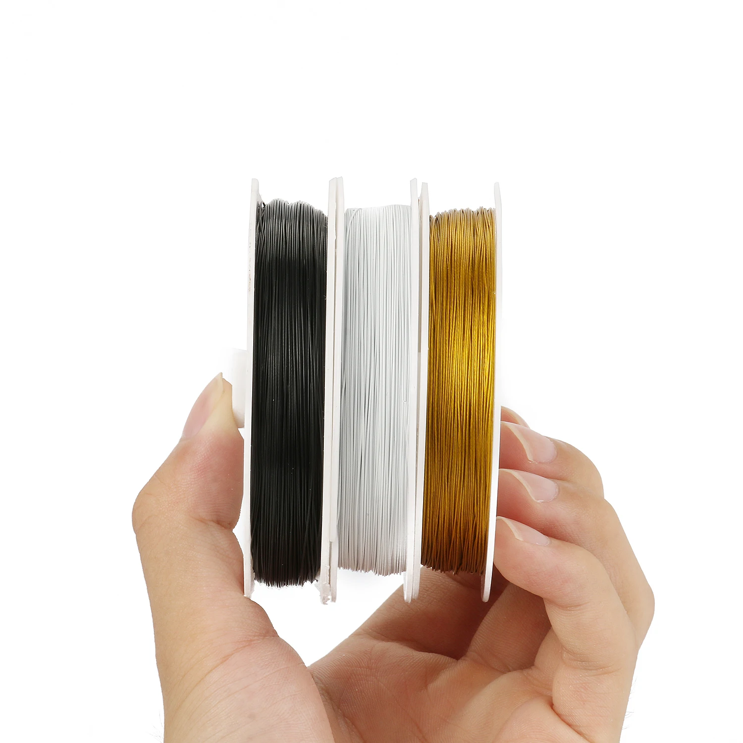 Steel Color Tone Beading Wire 0.3/0.38/0.45mm Coated Stainless Steel Cord Line Handmade DIY for Jewelry Making Finding Bracelet