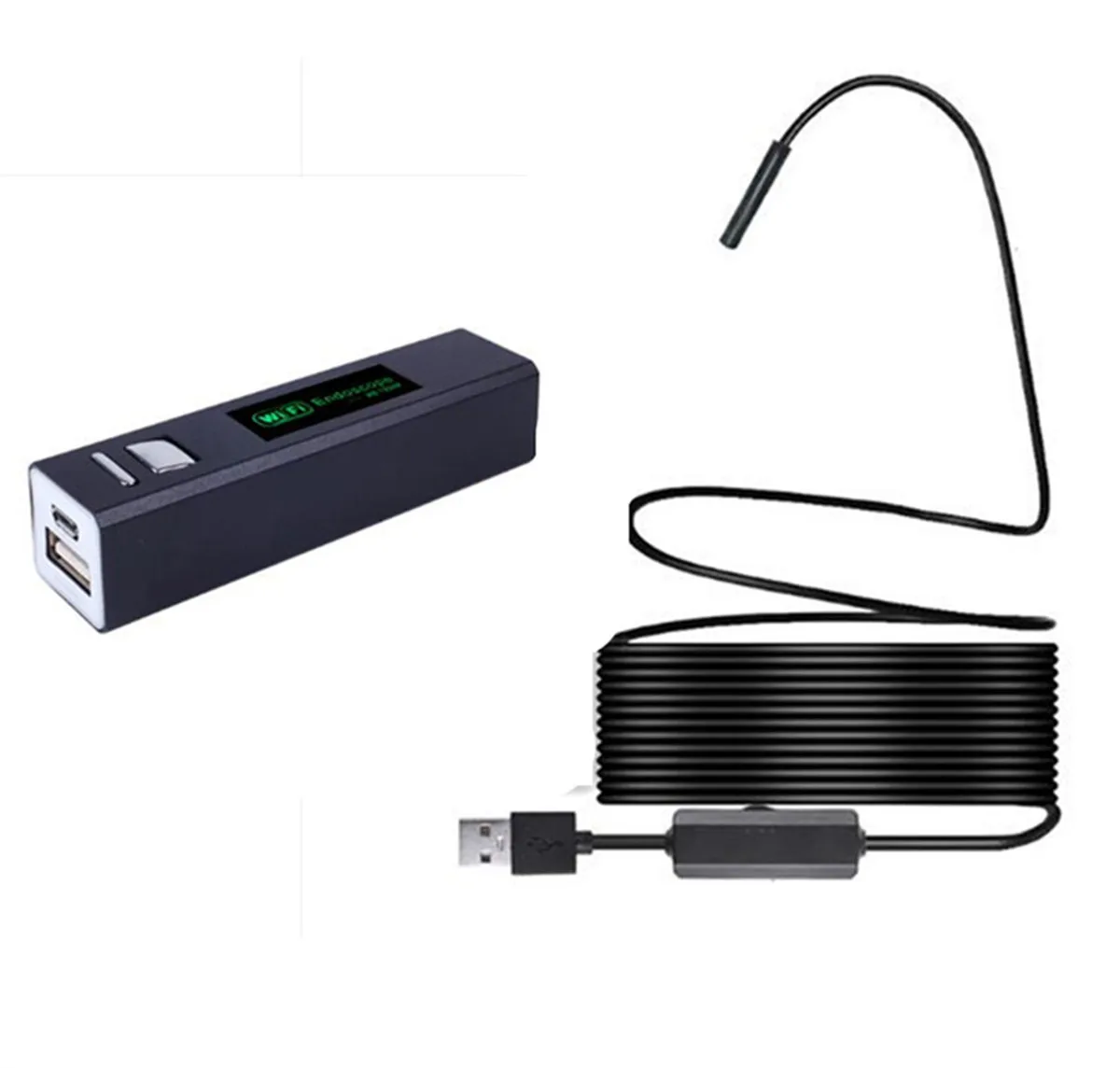 2MP 1200P Semi-Rigid Cable Wireless WIFI Endoscope For Android&ISO Smart Phone Inspection Pipe Scope