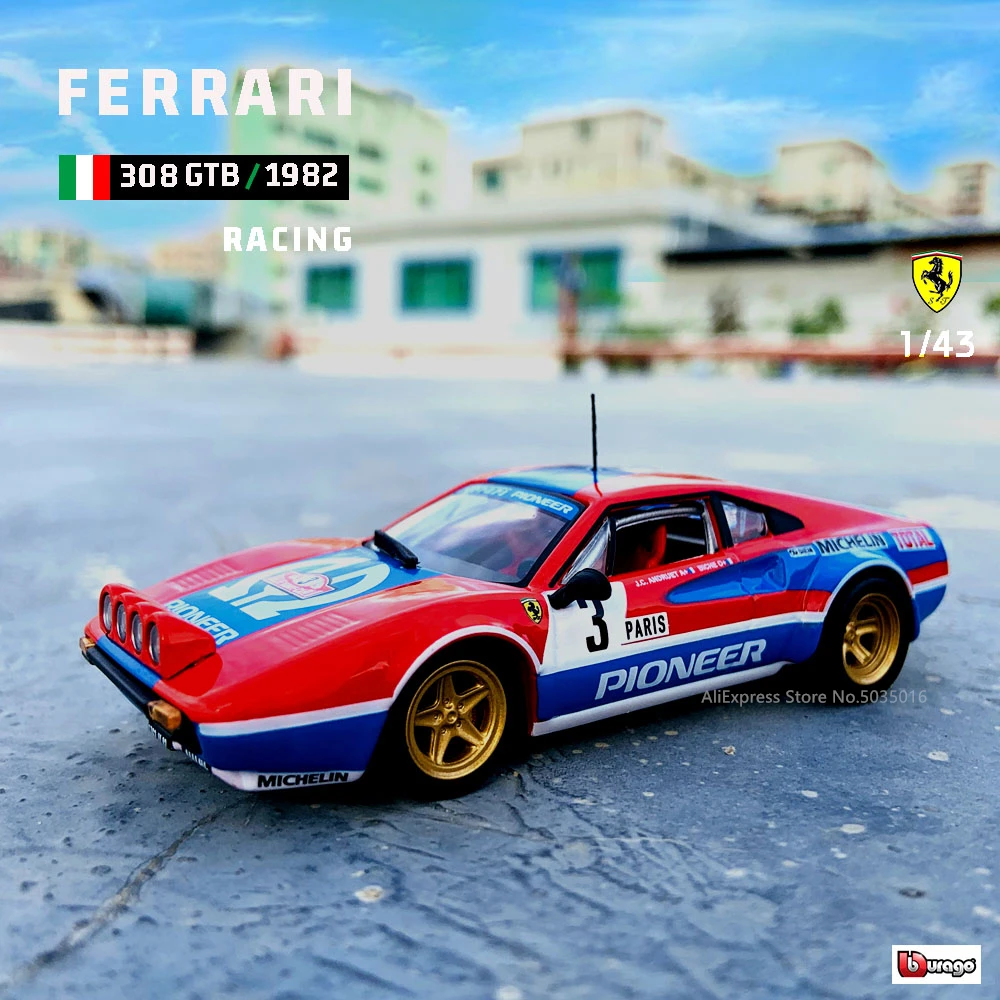 

Модель гоночного автомобиля Bburago 1:43 издание в твердой обложке 1982 Ferrari 308 GTB, имитация автомобиля, игрушечный автомобиль из сплава, подарок для мужчин