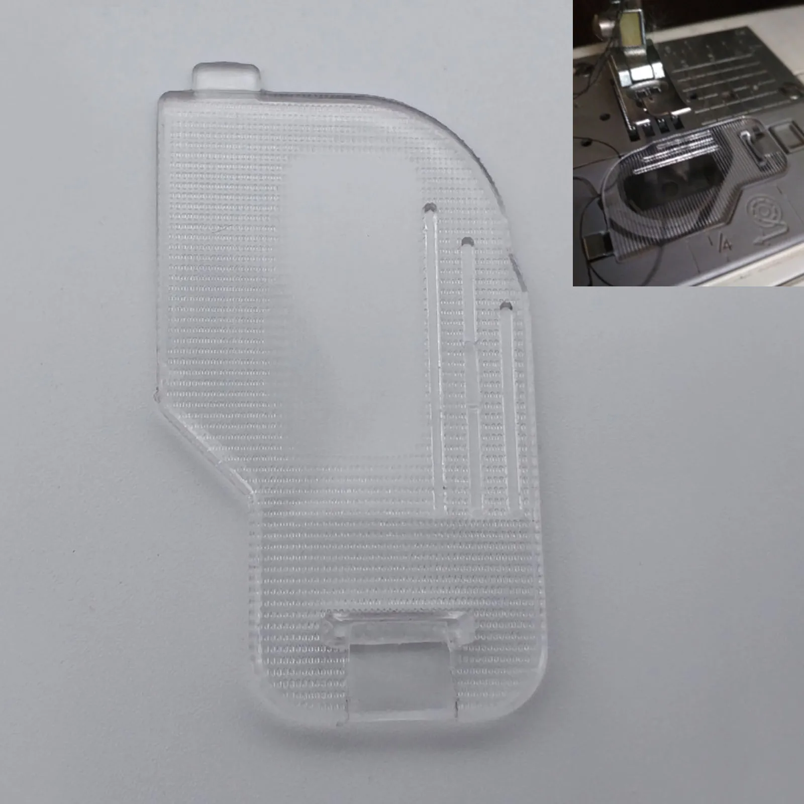 1Pc Clear Plastic Domestic Embroidery Sewing Machine Spare Parts Darning Bobbin Cover Plate for Brother Babylock BC1000 BC2100WT