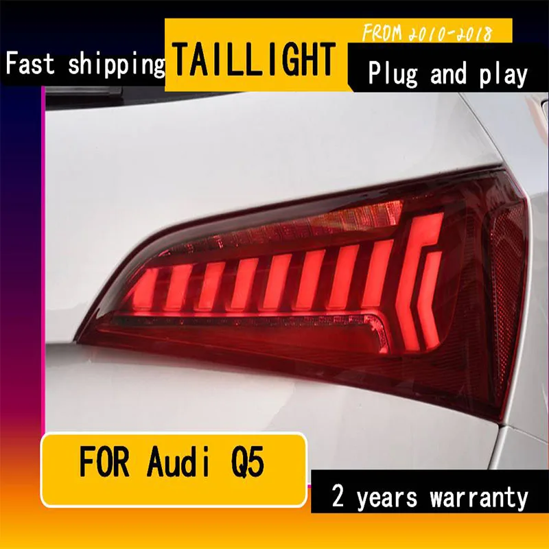 Car Styling Tail Lamp for Audi Q5 Tail Lights 2010-2018 Q5 Tail Light Rear Lamp Dynamic turn Signa Lightl