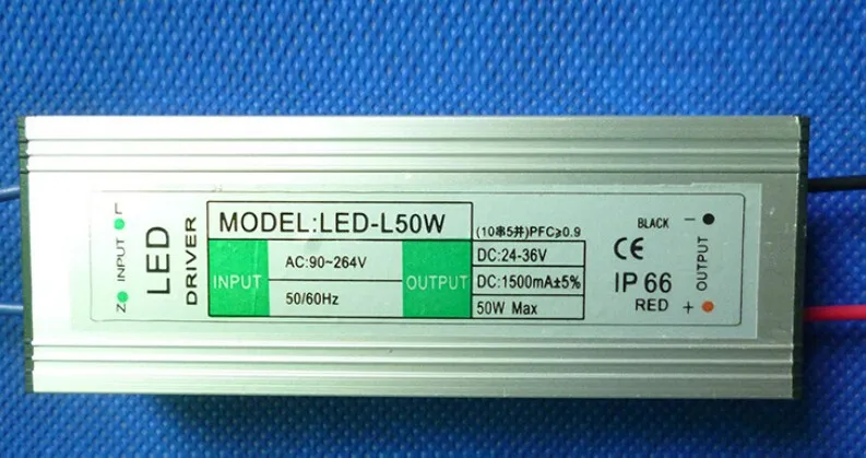 new LED driver input AC 90-264 V 50W 10S5P 1500mA waterproof constant current power high PF Isolated output DC 24-36 V