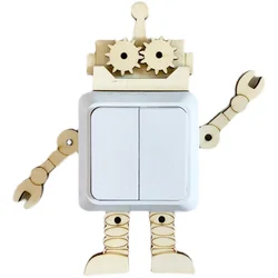 Montessori Busy Board Wooden Accessories Busyboard DIY Material Package Robot Switch Rabbit Car Animal Matching Version Toys