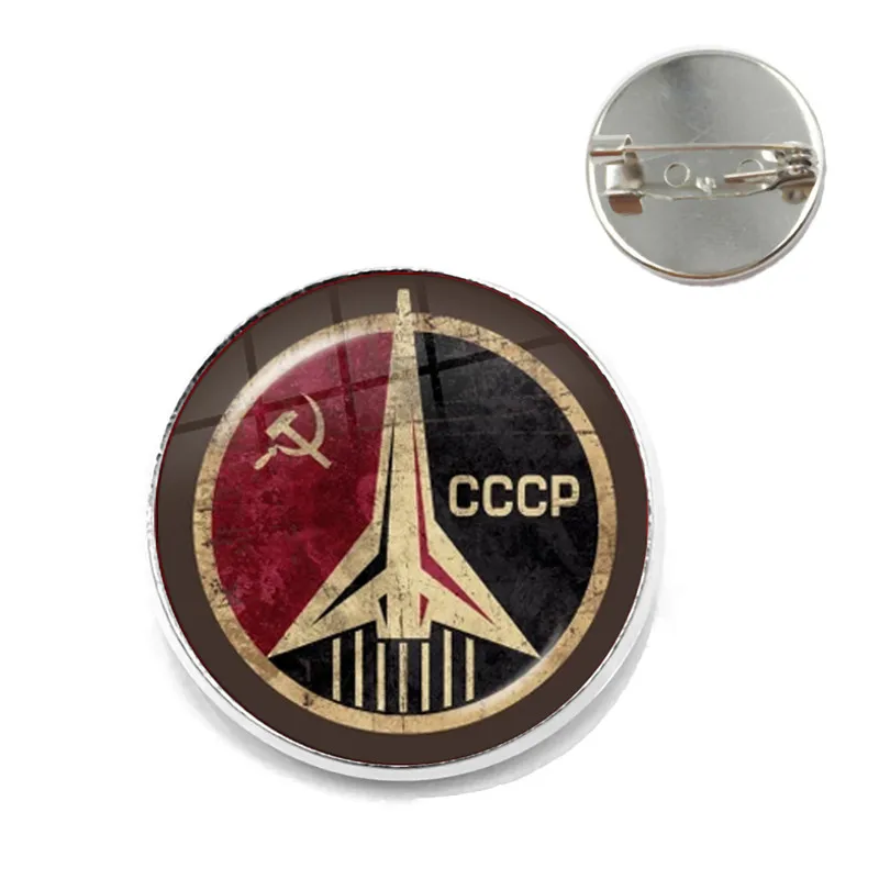 CCCP Soviet Badges Russia Brooches Space Flight Universe USSR Soviet Communism Symbol Charm Collar Pins Jewelry For Friends Gift