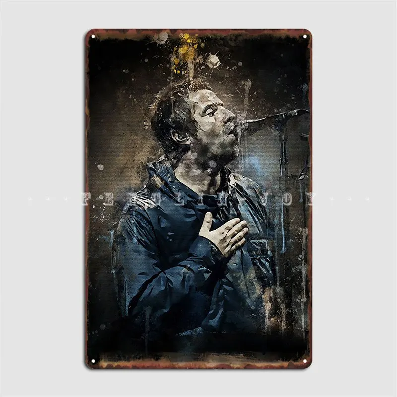 Liam Gallagher Dark Poster Metal Plaque Wall Decor Printing Cinema Living Room Living Room Tin Sign Posters