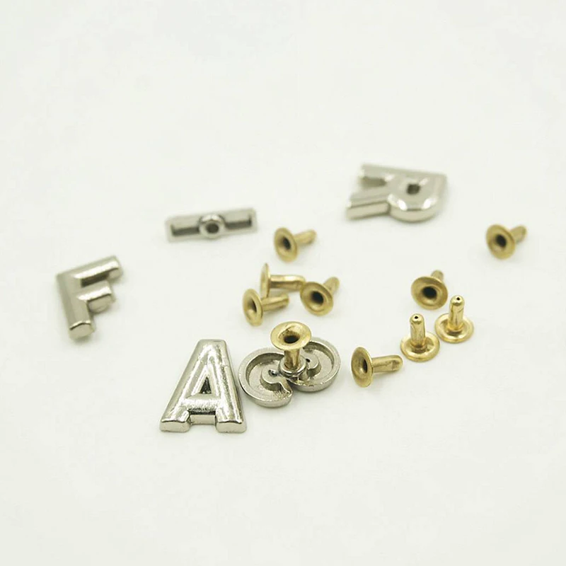 A-Z Alphabet Letters Punk Garment Rivets Cap Stud For Bag Hat Leather Craft Belt Shoe Jean Wallet Collar Diy Jewelry Accessories