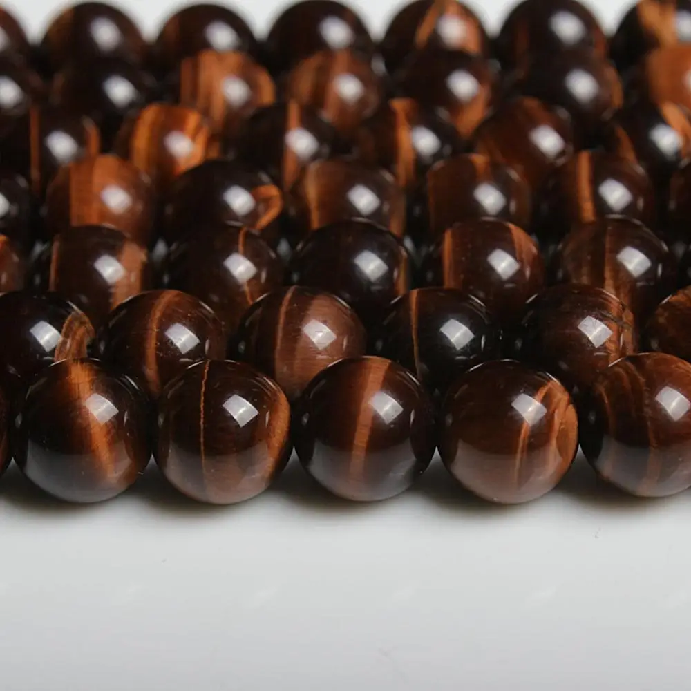 Natural Round AAA Red Tiger Eye Woodstone Gemstone Loose Beads 6 8 10 12 14 16mm For Necklace Bracelet DIY Jewelry Making