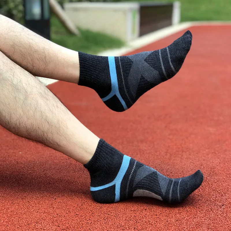5Pairs/Lot High Quality Men's Socks Combed Cotton New Casual Breathable Sport Socks Man Stripe Long Sock EU39-45