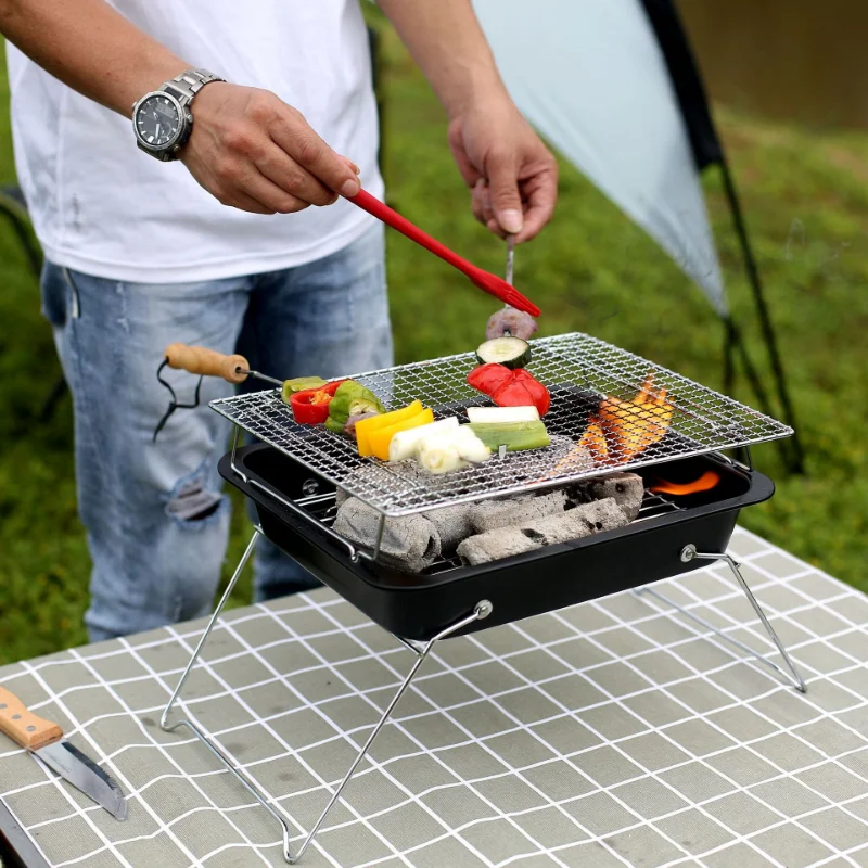 Disposable Barbecue Grill Stainless Steel Outdoor Smokeless Grill Bbq Grill Outdoor Camping Barbecue Supplies Barbecue Grill