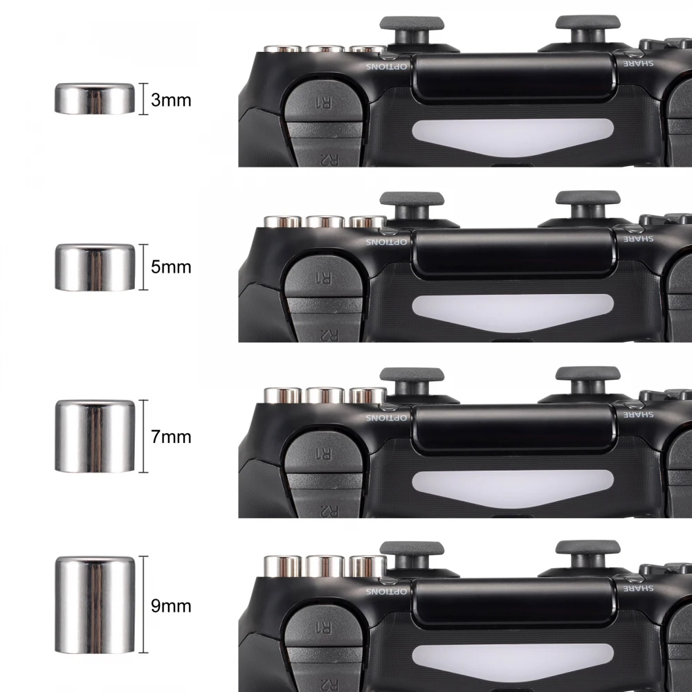 スーパレート磁気金属弾丸ボタンPS4コントローラー用の調整可能なアクションボタン交換部品すべてのモデル (20 in 1)