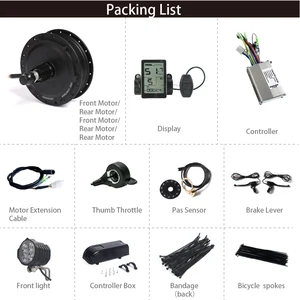 Hochgeschwindigkeits-bürstenloser Getriebe-Hub für Elektrofahrrad, E-Bike-Umwandlungskit, vordere Kassette und hintere Scheibe, 36 V, 48 V, 350 W, 500W, M2zemake 6 Hauptverkaufsfahrrad -Elektromotor -Kit - №3