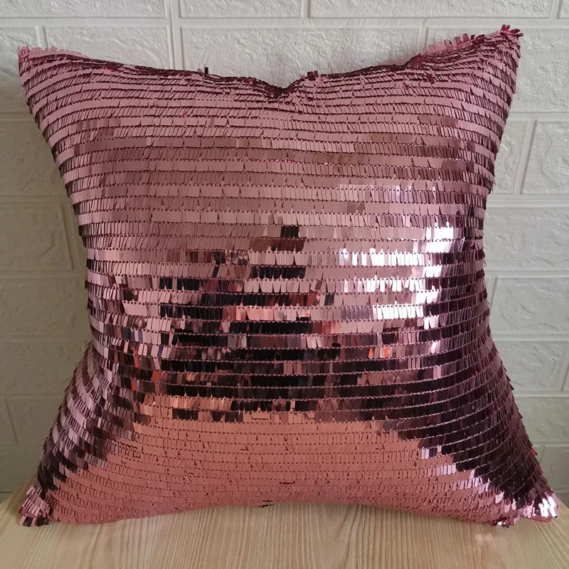 Wedding Decoration Silver Sequins Super Shiny Square Pillowcase Bar Cushion Covers to Show Off The Couch Pillow Cushions Cover