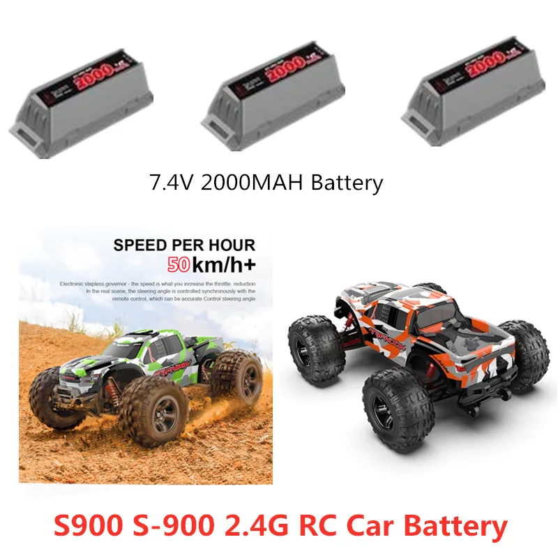 

Hot sell S900 900 7.4V 2000mAh Recharge Battery S 900 S900 900 RC Racing Car Spare Part Battery