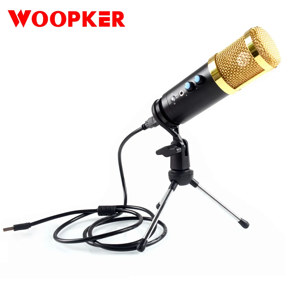 USB Condenser Microphone Kit Computer Cardioid Mic for Podcast Live Stream Recording Music Voice Studio Record