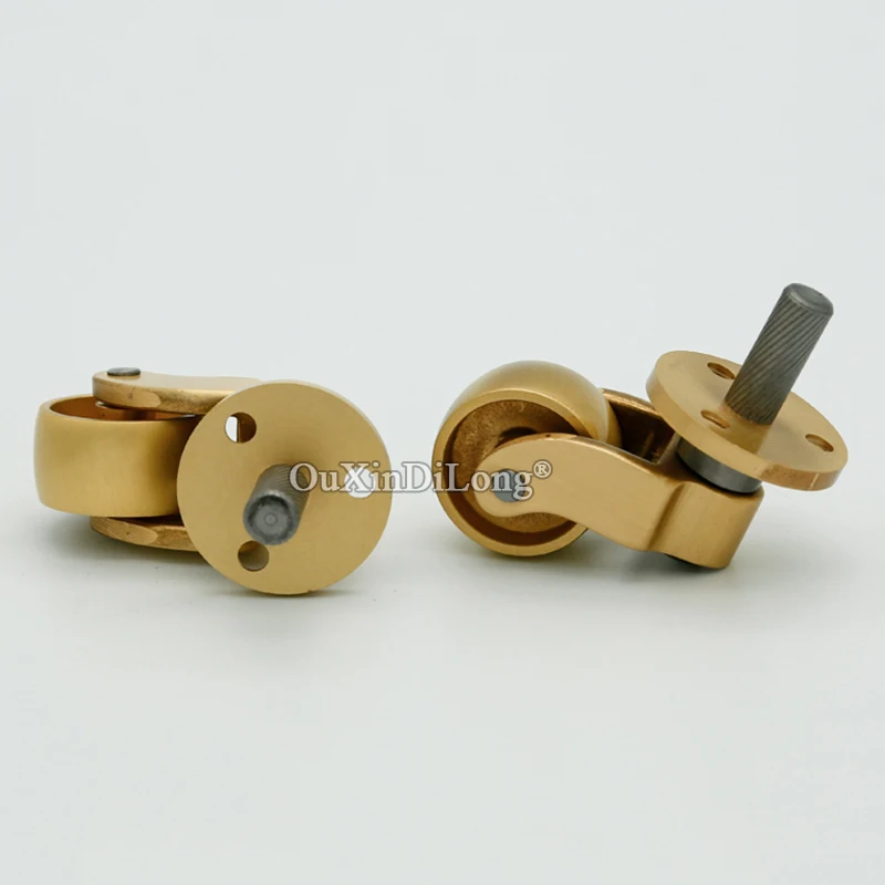 

Brand New 4PCS 1'' Brass Casters Wheels Table Chair Sofa Couch Bar Universal Furniture Rollers 360° Swivel Furniture Castors