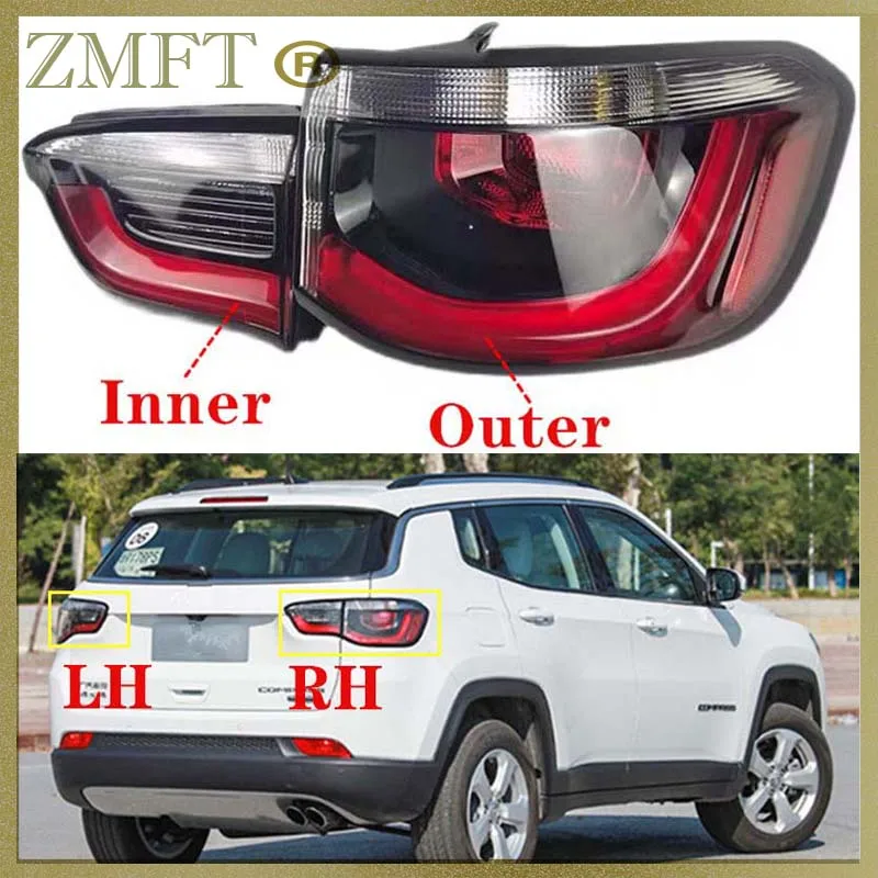 Left/Right Car Rear Bumper Tail Lamp Tail Light For Jeep Compass 2017 2018 Brake Stop Light Waring Light