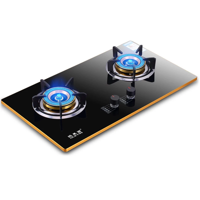 가정용 화재 스토브 내장 가스 스토브 알루미늄 합금 테두리 조리기, 열 전동 화염 차단 쿡탑