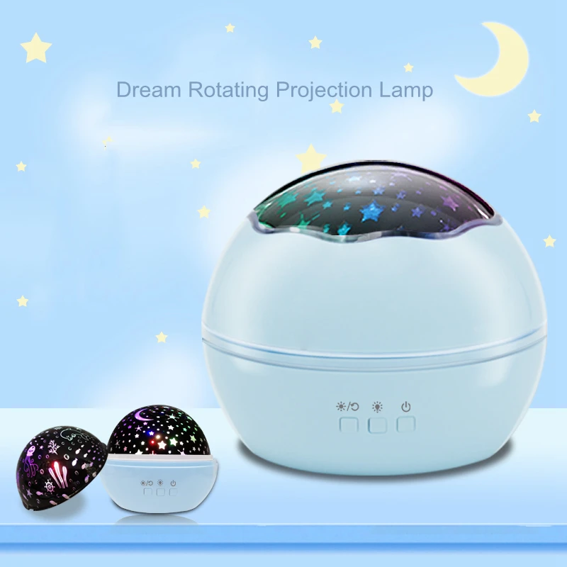 LED Projector Night Light Sky Star Master Rotating Children Kids Baby Sleep Romantic  Sea Projection Lamp