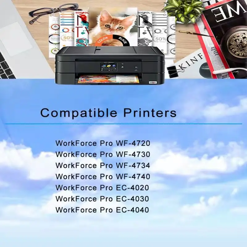 With Upgrade Chip 802XL T802XL Compatible Cartridge to use Workforce Pro WF-4740 WF-4730 WF-4720 WF-4734 EC-4020 EC-4030printer