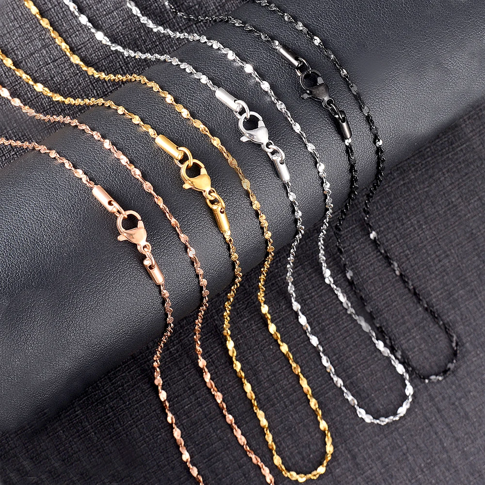 1 Stück Edelstahl-Feingliederkette, Breite 1,2mm/1,5mm/1,8mm, für passende Anhänger, Halskettenkette für DIY-Schmuckherstellung – Detail 3