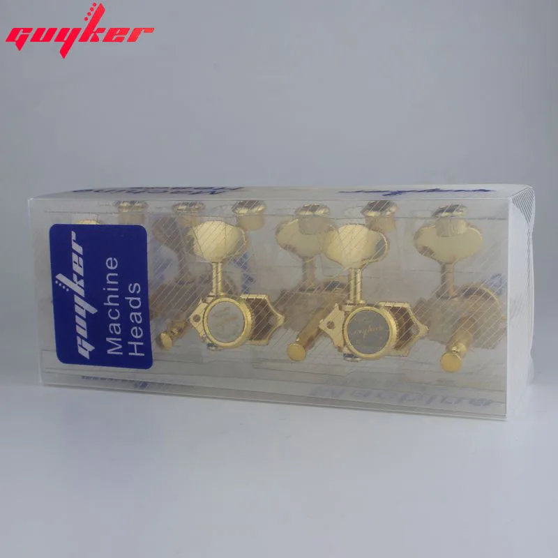 NEW Vintage 1:16 Open Gear Locking Tuner Pegs Gear Butterbean Guitar Tuners Gold