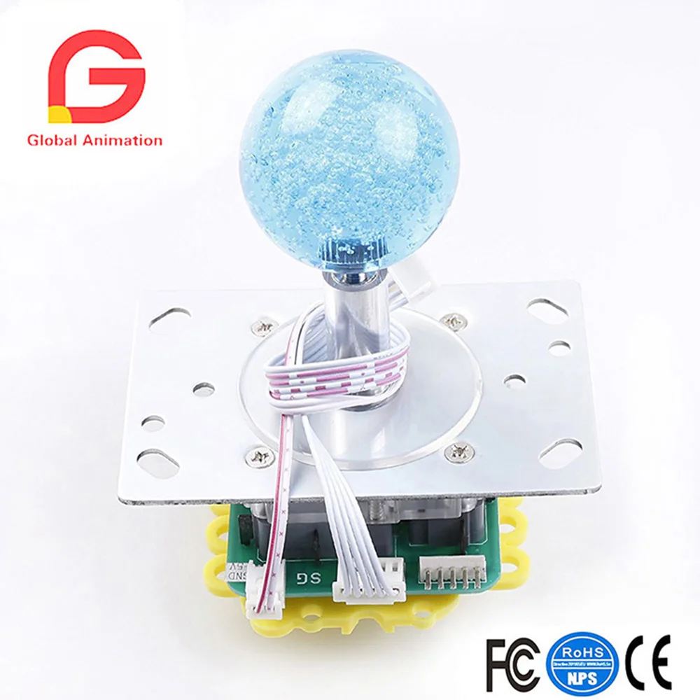 LED Illuminated Arcade Joystick, USB Joystick Controller, Arcade Machine Replacement, Raspberry Pi, 5V, 4 Way, 8 Way, 2Pcs