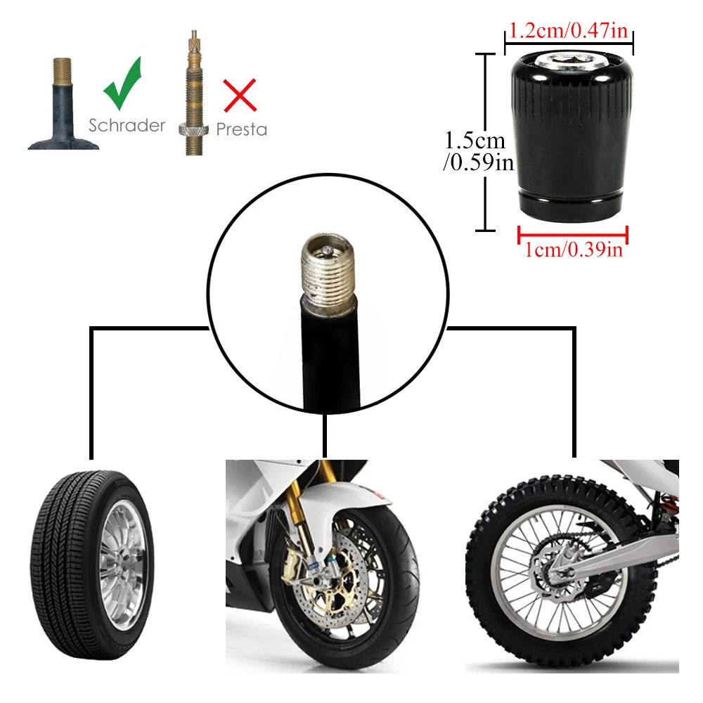 DSYCAR-Tapas de válvula de neumático de coche, cubiertas herméticas de aleación de Zinc antirrobo, 4 unids/set