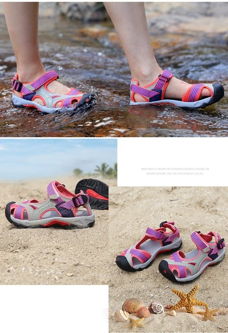 HUMTTO Outdoor damskie sandały Mesh oddychające buty górskie sandały sportowe buty trekkingowe wędkarskie trampki plażowe budy do wody