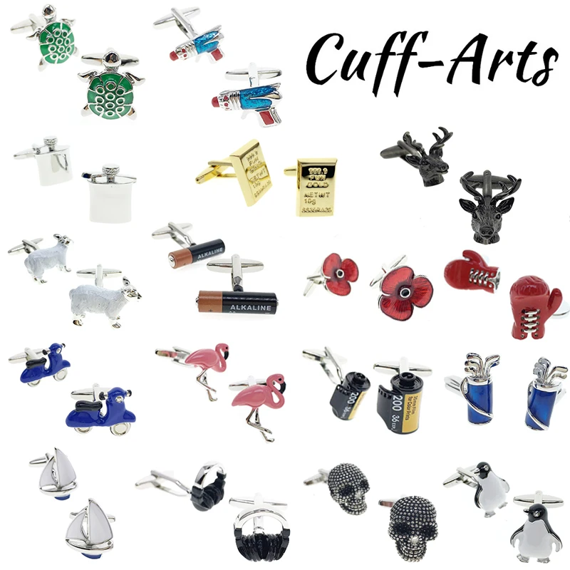 Cuffarts Cufflinks for Mens High Quality Flower Cufflinks Animal and Plant Wedding Cufflinks Luxury Shirt Cufflinks PT003