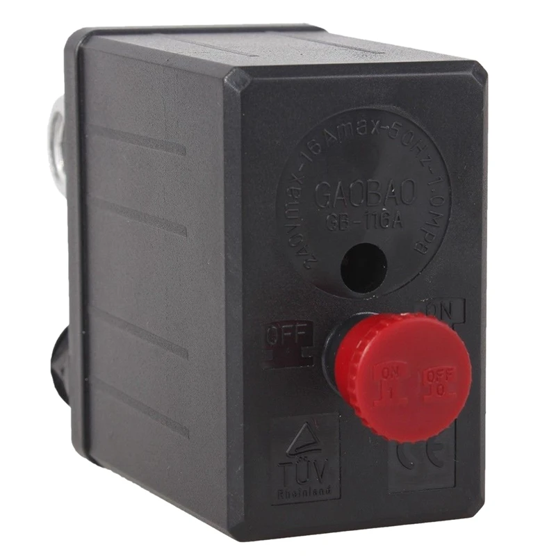 Promotion! Heavy Duty Air Compressor Pressure Switch Control Valve 90 PSI -120 PSI Black