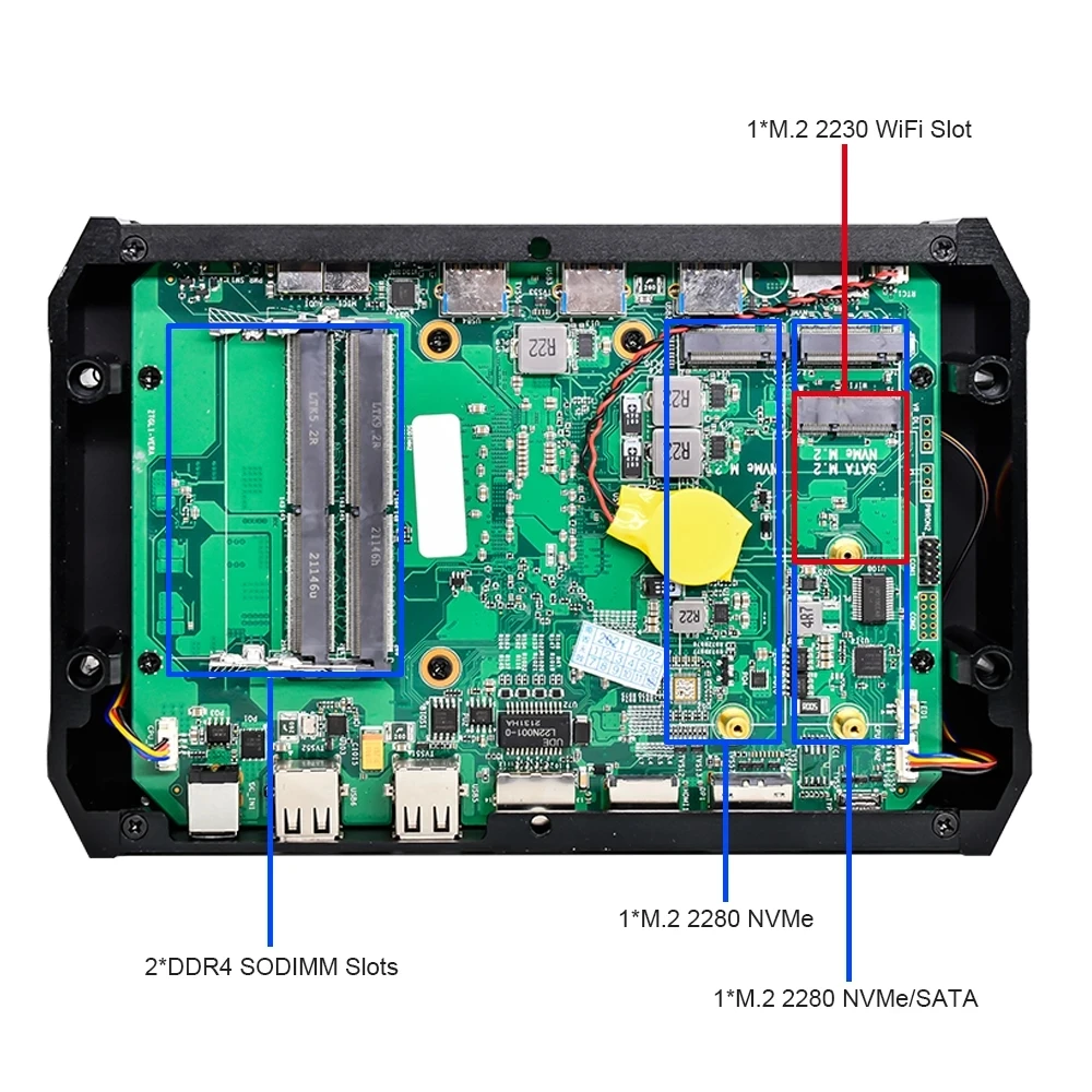 Imagem -06 - Topton-gaming Mini pc Computador Desktop Dual Ram Dual Nvme Gamer pc Htpc Wifi6 Nuc Amd Ryzen 5900h 5900hx Intel Core i9 11900h