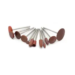 12PCS Silicone Grinding Heads 400 Grit Rubber Mounted Point Jewelry Grinder Rotary Polishing Tools