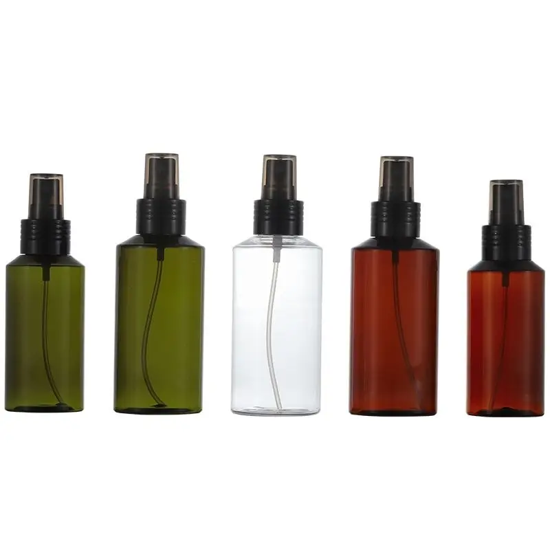 100ml150ml BROWN/GREEN/CLEAR PLASTIC PET BOTTLE BLACK MIST SPRAYER toilet water hyaluronic toner hydrating cosmetic skin care