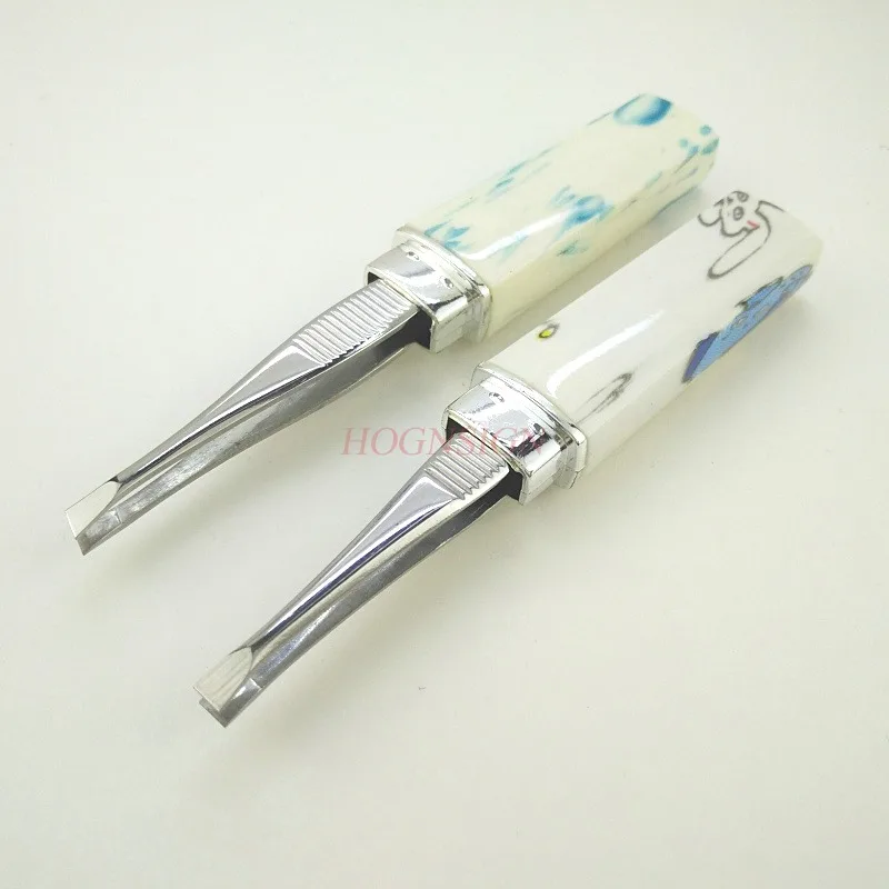 ステンレス鋼眉毛ピンセット眉毛クリップピンセットステンレス鋼傾斜先端ピンセットメイクアップツール脱毛デザイン販売