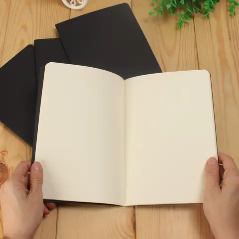 A5 노트 76 페이지 빈 백서 일일 쓰기 플래너 저널 메모장 그리기 그림 스케치북 Best5
